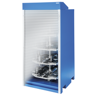 CNC-Schrank RotaRex® mit Sichttüren RAL7035/5012